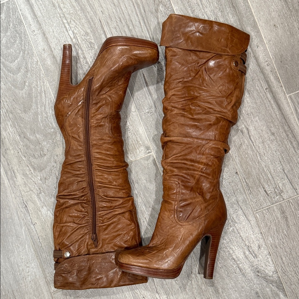 Jessica Simpson Brown Leather Knee-High Boots